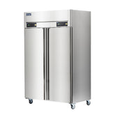 ICECASA 2 Door Commercial Refrigerator Freezer Combo, Restaurant 48 Inch Reach-In Commercial Upright Fridge and Freezer Combo