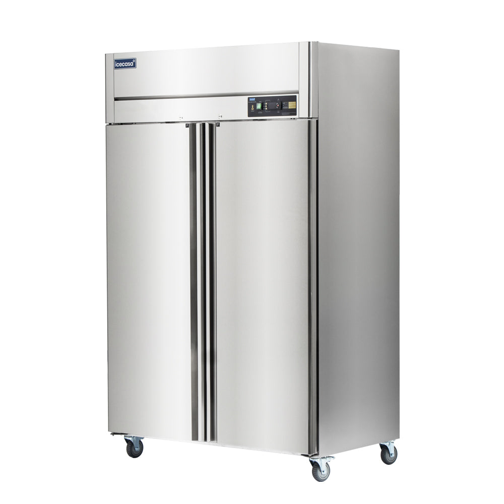 ICECASA 48 Inch Commercial Freezer, Restaurant 2 Door Reach-In Commercial Upright Freezer