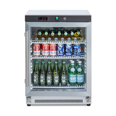 KOOLOTS Commercial 23" Glass Door Countertop Refrigerator 4.8 Cu.Ft Beverage Display | KR200G