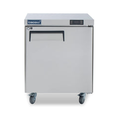 Commercial Undercounter Refrigerator, ICECASA 27 Inch 1 Door Under Counter Lowboy Fridge Worktop Cooler