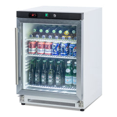 KOOLOTS Commercial 23" Glass Door Countertop Refrigerator 4.8 Cu.Ft Beverage Display | KR200G