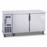 ICECASA Commercial 60" 2-Door Worktop Undercounter Freezer Stainless Steel 13 Cu.ft | ICE-150FT