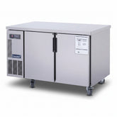 ICECASA Commercial 48" 2-Door Worktop Undercounter Freezer Stainless Steel 9.4 Cu.ft | ICE-120FT