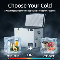 ICECASA 106Qt Portable Car Refrigerator Freezer | HMCZ100SS