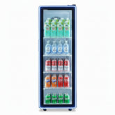 ICECASA Commercial 17" Single Glass Door Upright Beverage Refrigerator 7.8 Cu.Ft | ICE-240N