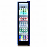 ICECASA Commercial 17" Single Glass Door Upright Beverage Refrigerator 11 Cu.Ft | ICE-380N