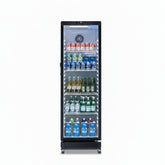 ICECASA Commercial 22.6" Single Glass Door Beverage Refrigerator Upright Display Cooler 12 Cu.ft | ICE-LSC350
