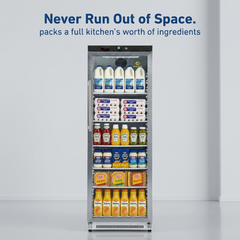 KOOLOTS Commercial 24" Glass Door Reach-In Refrigerator 13.6 Cu.Ft Beverage Display | KR400G