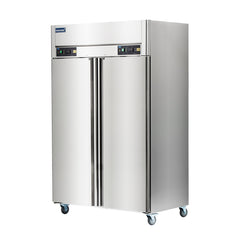 ICECASA 2 Door Commercial Fridge With Freezer, 48" Reach-In Industrial Freezer And Refrigerator