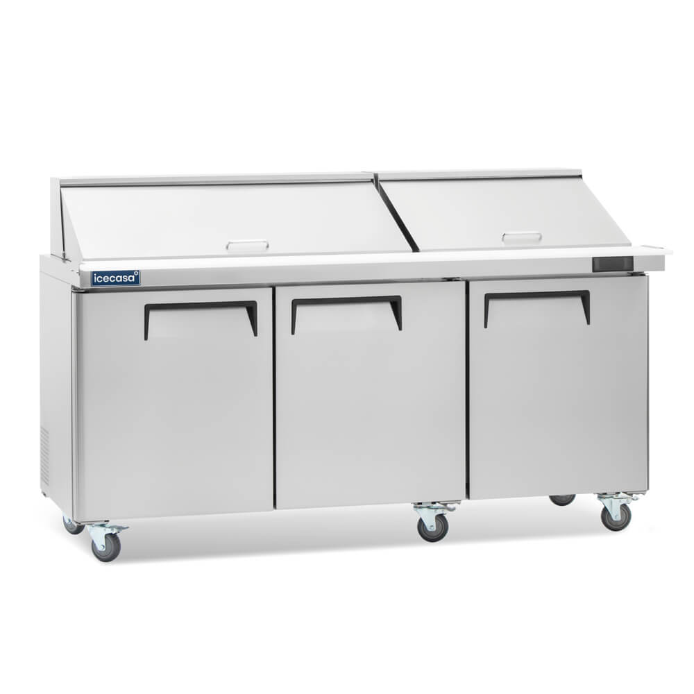 ICECASA 72 Inch Mega Top Sandwich Prep Table
