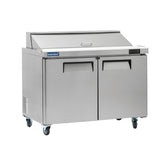 ICECASA 48" Stainless Steel Sandwich Prep Table Refrigerator