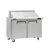 ICECASA 48" Stainless Steel Mega Top Sandwich Prep Table Refrigerator