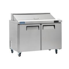 ICECASA 48" Stainless Steel Sandwich Prep Table Refrigerator