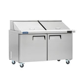 ICECASA 60" Stainless Steel Mega Top Sandwich Prep Table Refrigerator