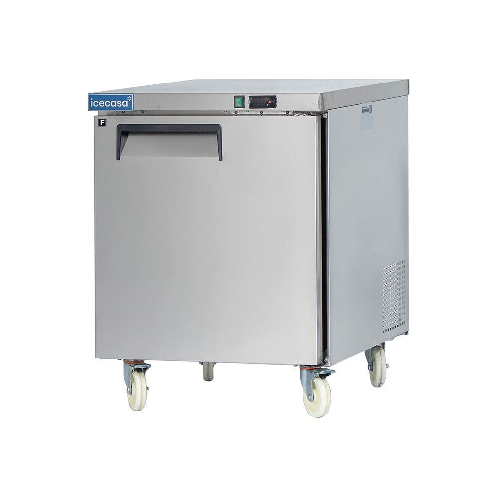 ICECASA 27" Stainless Steel Commercial Undercounter Freezer