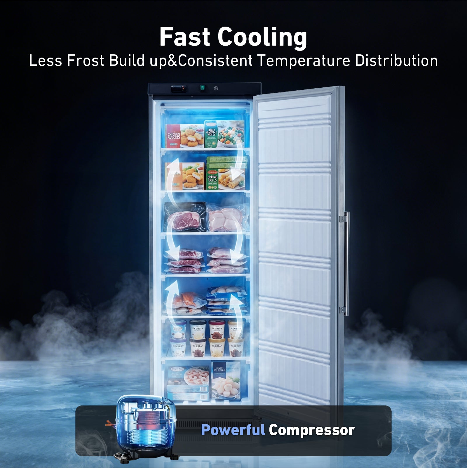 KF400-SS fast cooling and quiet operation
