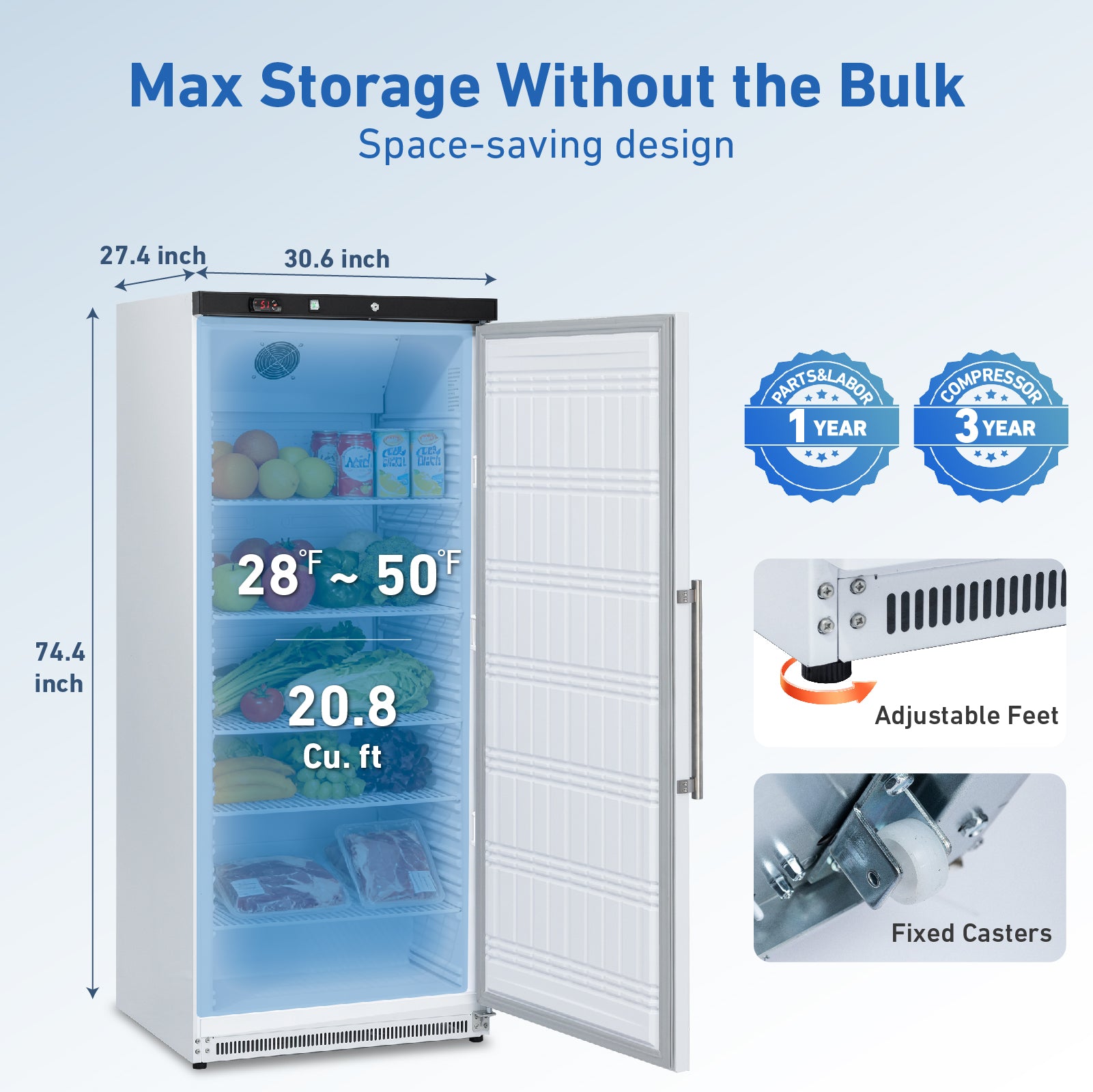 KR600 dimensions and storage capacity