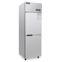 ICECASA Commercial 24" 2 Split Door Refrigerator Upright Reach-In Cooler for Restaurant | ICE-68R2