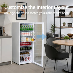 KOOLOTS Commercial 22" Glass Door Reach-In Refrigerator 8.5 Cu.Ft Beverage Display | KSC-248