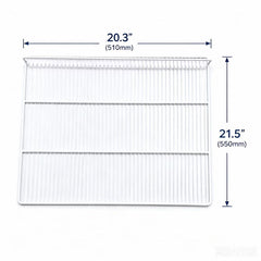 2-Pack Food Shelves with 8 Shelf Clips Compatible with MK-48RF Refrigerator/Freezer