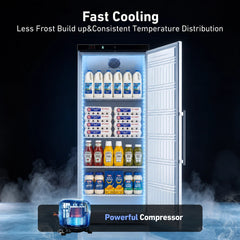 KOOLOTS Commercial 24" Single Door Reach-In Refrigerator 13 Cu.Ft White Finish | KR400