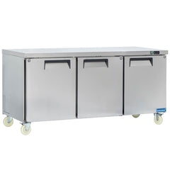 ICECASA 72" Stainless Steel Commercial Undercounter Fridge