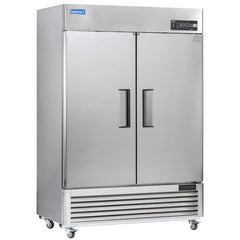 ICECASA 54" Fridge For Commercial, Industrial 2 Door Reach-In Stand Up Commercial Refrigerator, Cooler