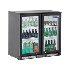 ICECASA Beverage Refrigerator, 2 Glass Door Back Bar Fridge Commericial Beer Cooler Merchandiser