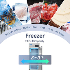 ICECASA 27 Inch Commercial Freezer, Restaurant 1 Door Reach-In Commercial Upright Freezer