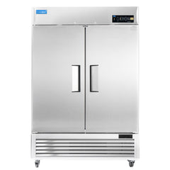 2 Door Commercial Freezer, ICECASA 54 Inch Restaurant Reach-In Commercial Upright Freezer