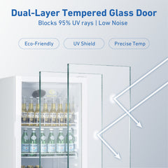 KOOLOTS Commercial 24" Glass Door Reach-In Refrigerator 13.5 Cu.Ft Beverage Display | KSC-370A