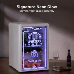 KOOLOTS Retro 4.4 Cu.ft Beverage Cooler with Neon Ambient LED Lighting | KJCS-126R
