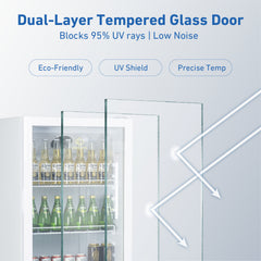 KOOLOTS Commercial 24" Glass Door Reach-In Refrigerator 10.8 Cu.Ft Beverage Display | KSC-280A