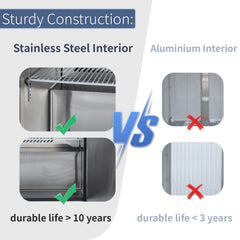 ICECASA 27" Stainless Steel Commercial Undercounter Fridge