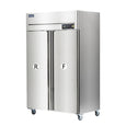 ICECASA 2 Door Commercial Refrigerator Freezer Combo, Restaurant 48 Inch Reach-In Commercial Upright Fridge and Freezer Combo