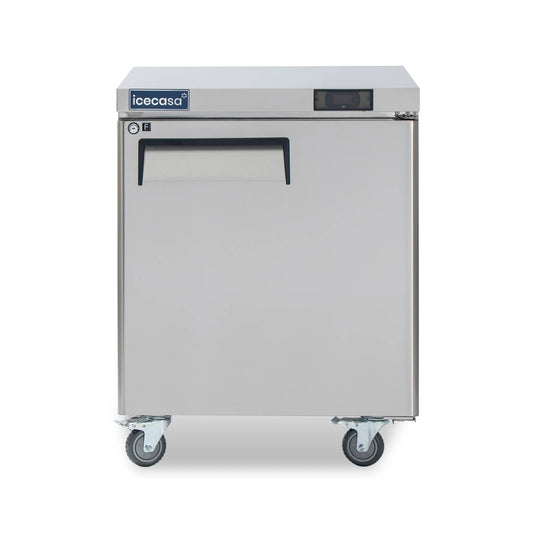 Commercial Undercounter Freezer, ICECASA 27 Inch 1 Door Under Counter Lowboy Worktop Freezer 1600