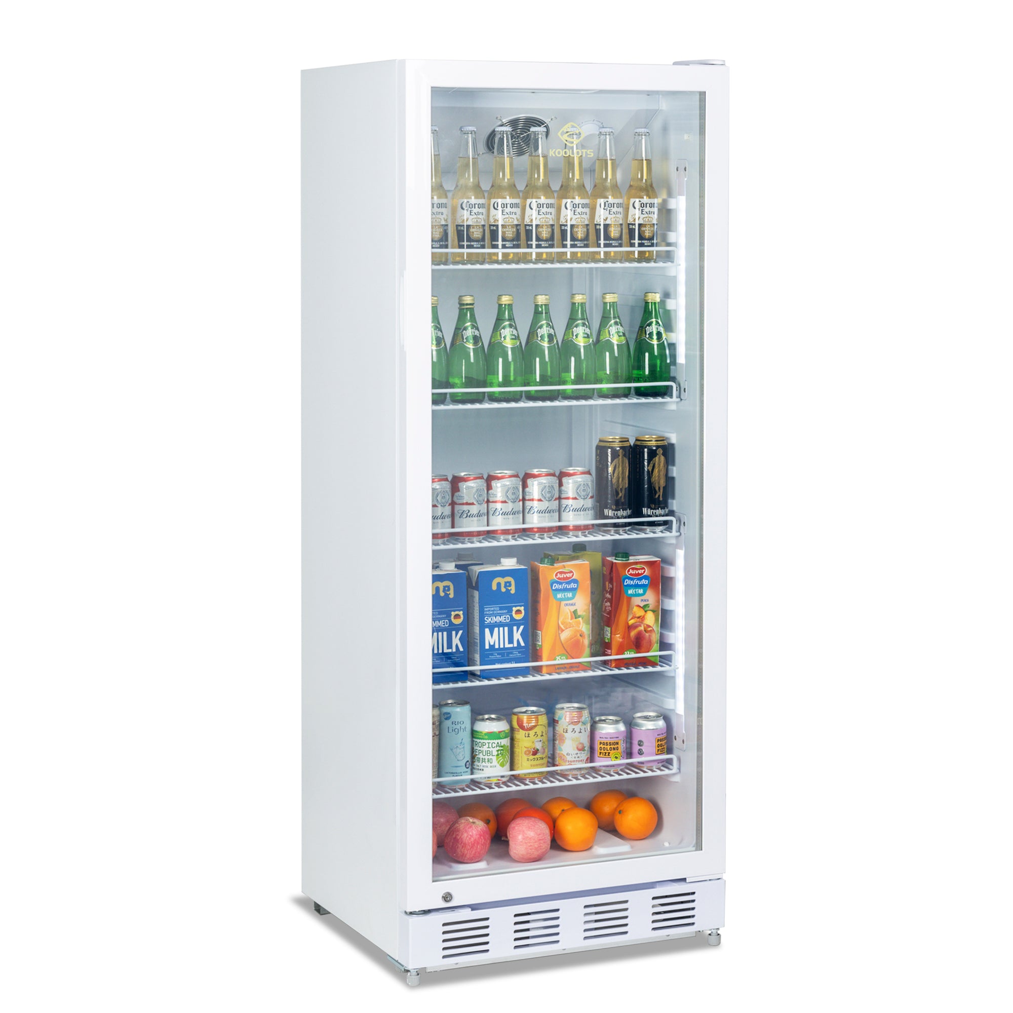 KOOLOTS Commercial 24" Glass Door Reach-In Refrigerator 10.8 Cu.Ft Beverage Display | KSC-280A