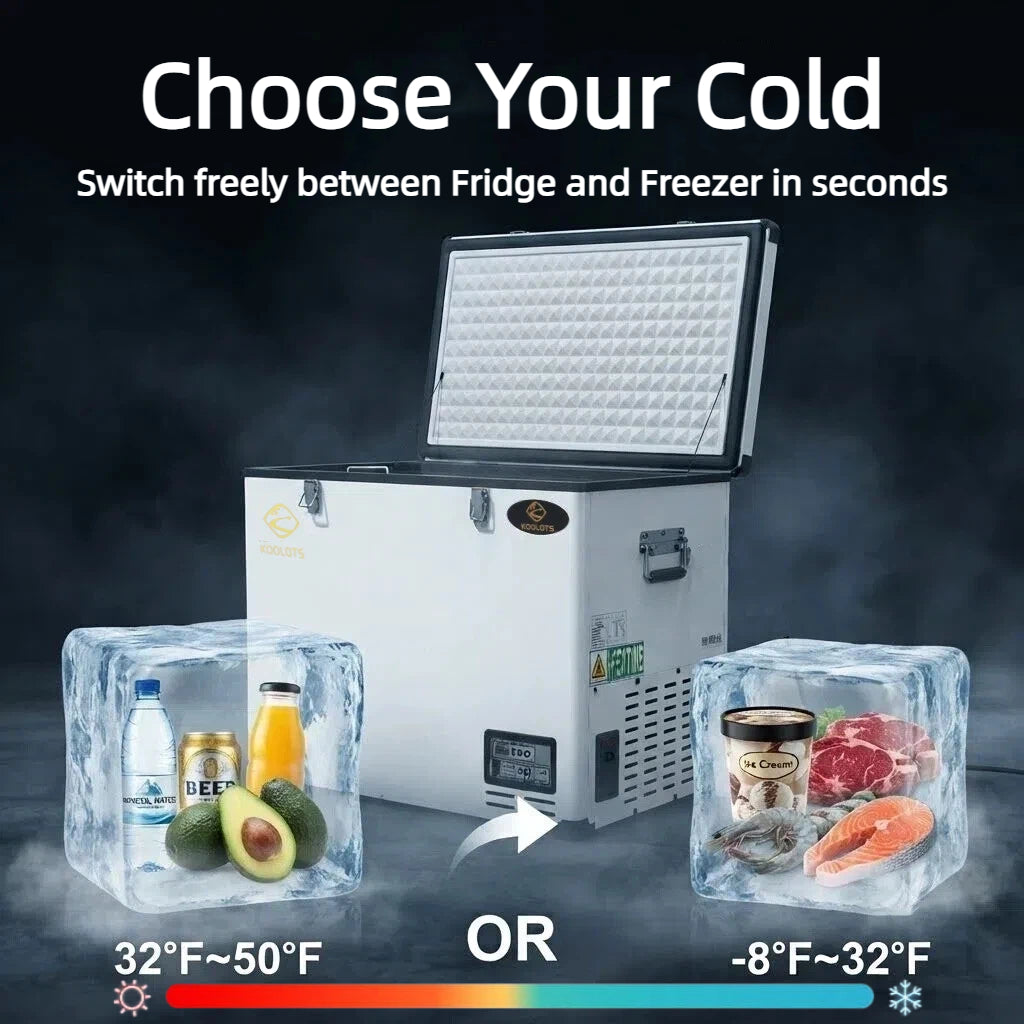ICECASA 106Qt Portable Car Refrigerator Freezer | HMCZ100SS
