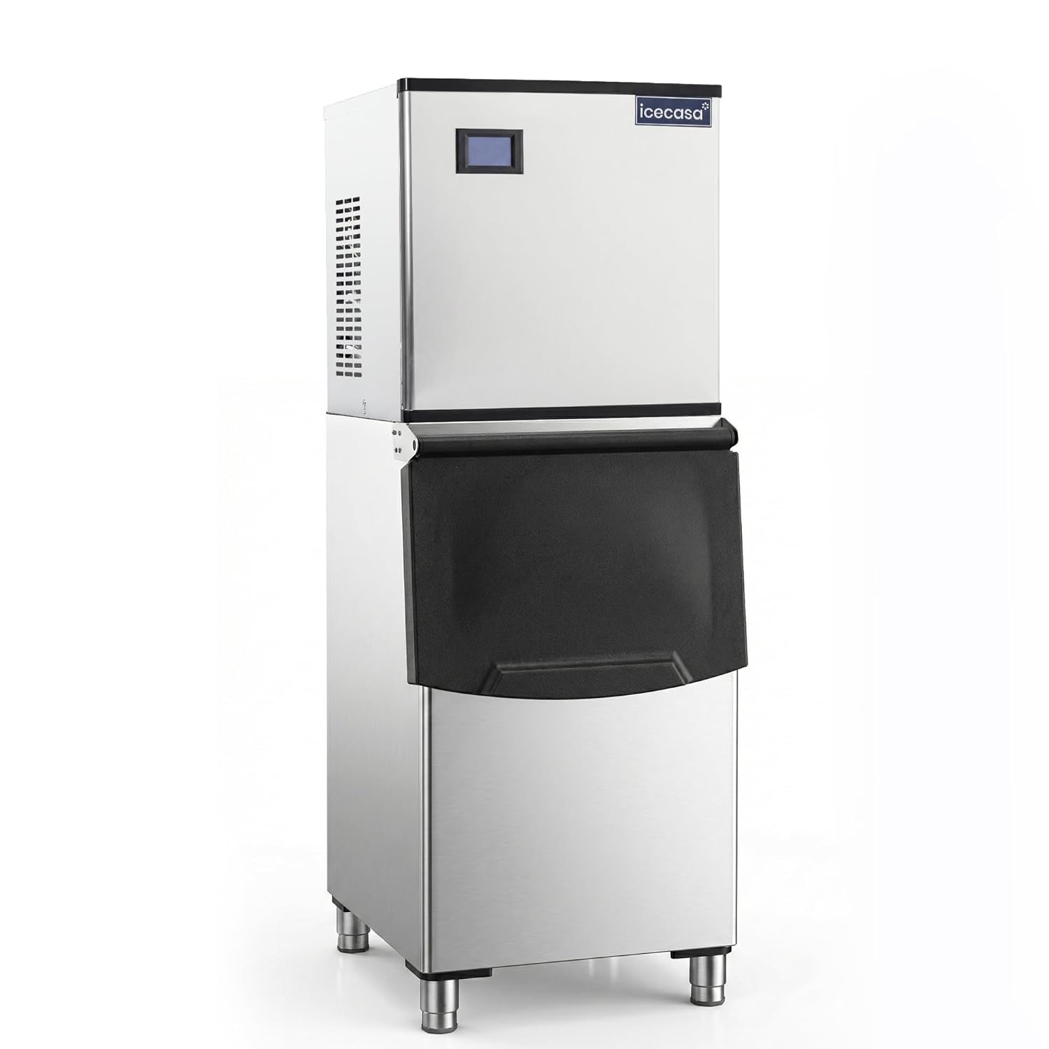 ICECASA Commercial 540 lbs/24H Modular Ice Maker Full Cube with 200 lbs Bin | Restaurant | ICE-M540F