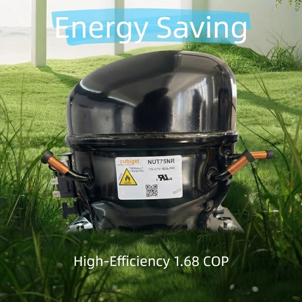 ICECASA Cubigel NUT70NR 1/2 HP R290 Refrigeration Compressor 115V | NUT70NR