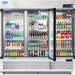 ICECASA 82" 3 Door Triple Glass Door Commercial Reach-In Display Merchandiser Refrigerator | 72 Cu.ft