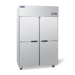 ICECASA 48" Commercial Freezer - 4 Split Doors Stainless Steel Upright Reach-In Freezer for Restaurant
