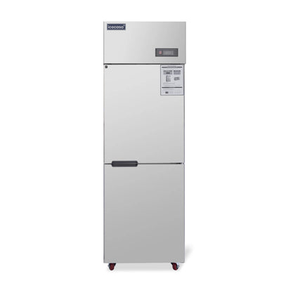 ICECASA Commercial 24" 2 Split Door Refrigerator Upright Reach-In Cooler for Restaurant | ICE-68R2