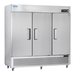 ICECASA 82" Fridge For Commercial, Industrial 3 Door Reach-In Stand Up Commercial Refrigerator, Cooler