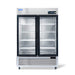 ICECASA 54 Inch 2 Door Commercial Display Refrigerator, Double Glass Door Commercial Reach-in Merchandiser Refrigerator