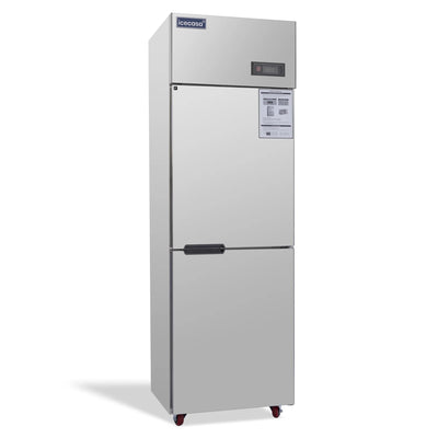 ICECASA Commercial 24" 2 Split Door Freezer Upright Reach-In Freezer for Restaurant | ICE-68F2