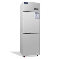 ICECASA 24" Commercial Freezer - 2 Split Doors Upright Reach-In Freezer for Restaurant