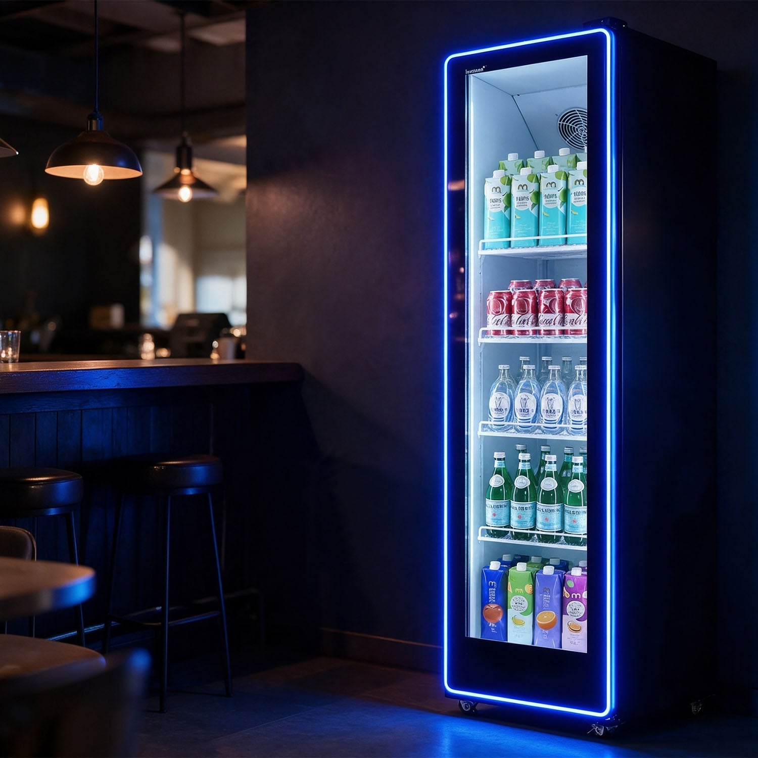 ICE-380N beverage refrigerator in a restaurant setting
