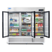 ICECASA Commercial 82" 3 Glass Door Reach-In Refrigerator Display Merchandiser | ICE-81RG