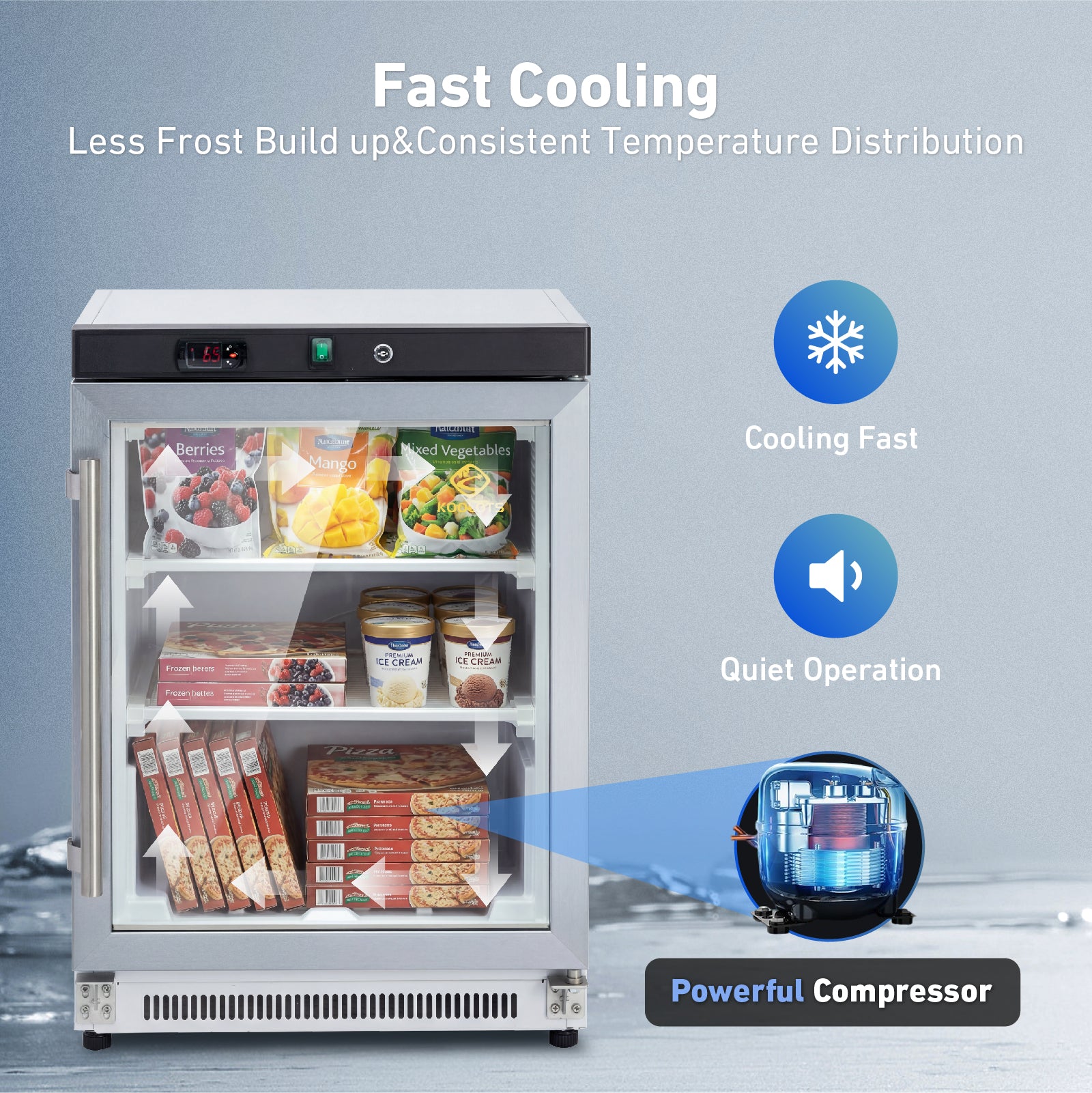 KF200G fast cooling and quiet operation